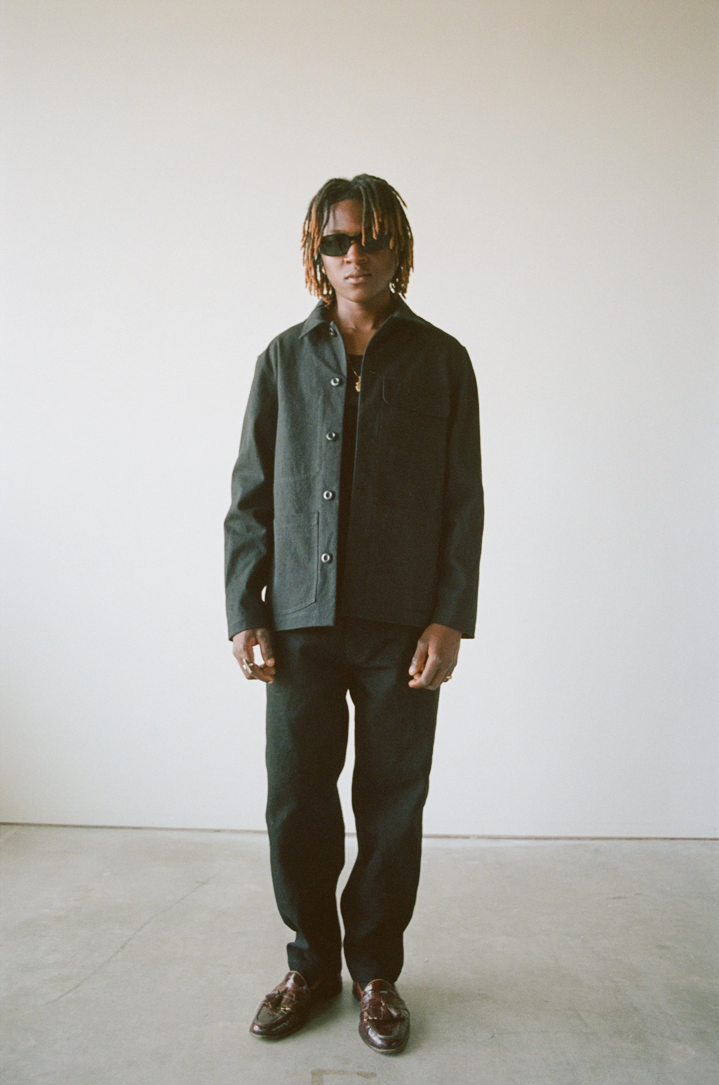 ジャケット・アウター KHOKI 24AW Washed wool coat Black Onassis Coat – USA KOOKAÏ